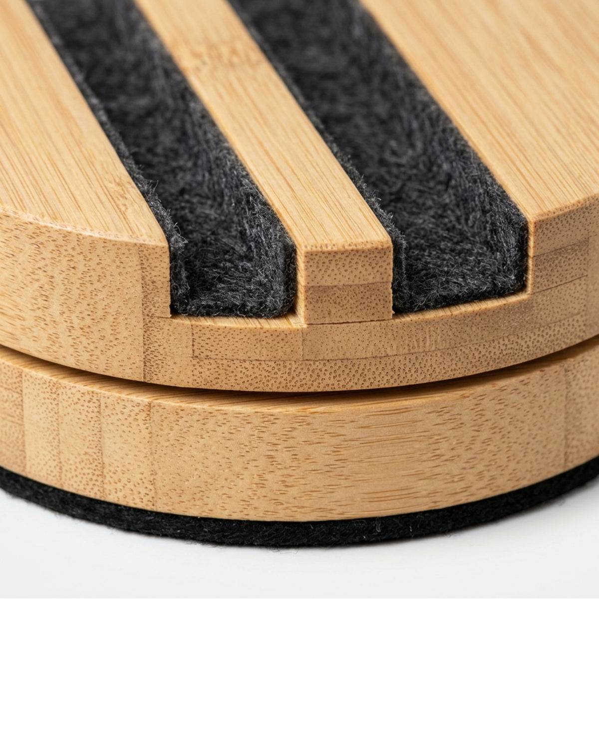 Eeoy Rotating Bamboo Phone Stand with 2 Viewing Slots - Detail view